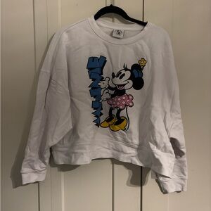 Disney White and Blue Minnie Mouse Sweatshirt